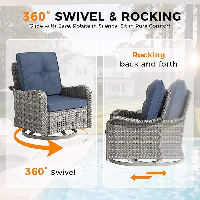 8-Seat Outdoor Wicker Patio Furniture Set