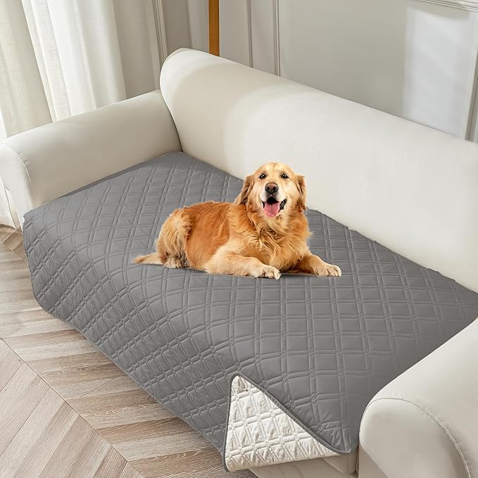 Genina Waterproof Couch Cover, Washable Anti-Slip 51 inch Loveseat Sofa Covers