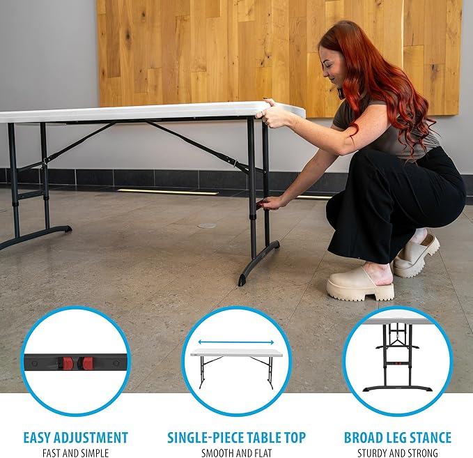 Lifetime 6-Foot Adjustable Height Nesting Table, Commercial