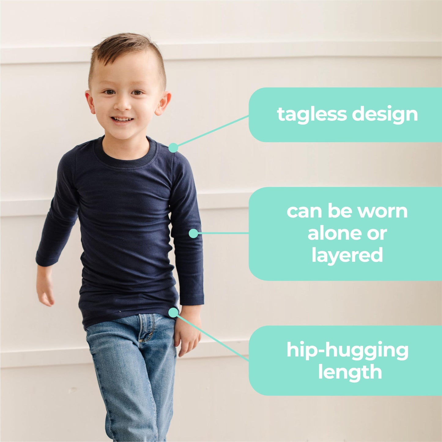 Sensory Basics Compression Tee - Gentle & Calming Compression Shirt for Kids & Teens - Stretchy Sensory Shirt - Organic Cotton & Spandex - Short Sleeve Compression Shirt for Boys & Girls - X-Small