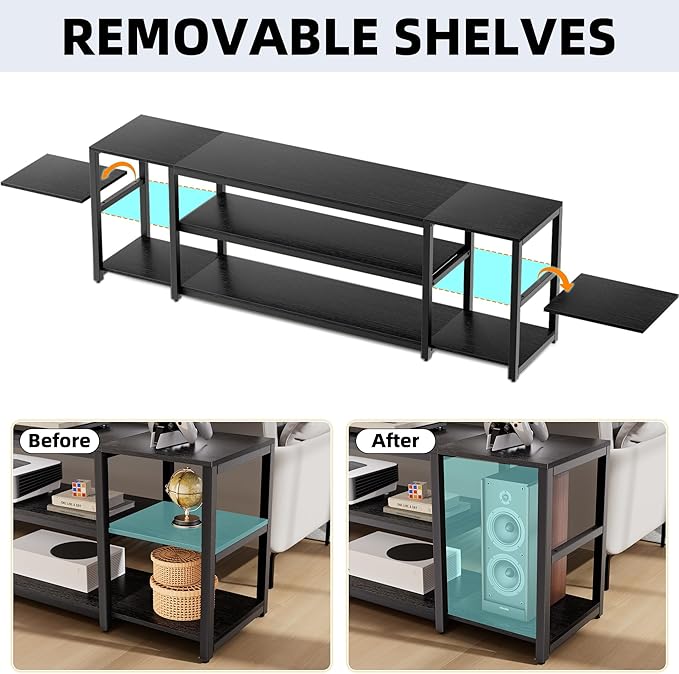 Aquzee 85 inch TV Stand, Entertainment Center
