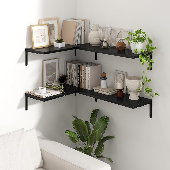 Fun Memories Deep Floating Shelves, 24W x 8D Floating Shelves Set of 2