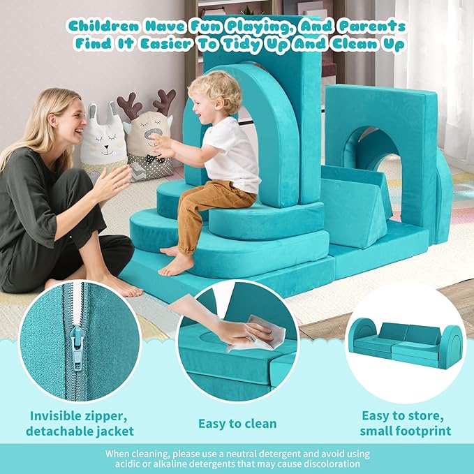 Modular Kids Play Couch for Toddlers 1-3, Toddler Couches That Fold Out