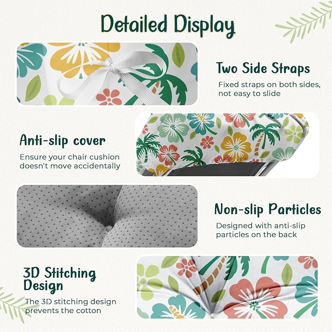 2 Pack Outdoor Chaise Lounge Chair Cushion 75.1 x 22.8 x 4.7 Inches 100%