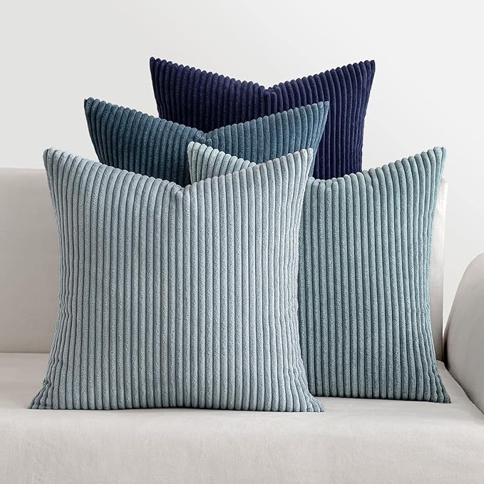 MIULEE Boho Farmhouse Throw Pillow Covers 20x20 Inch Set of 4 Western Neutral