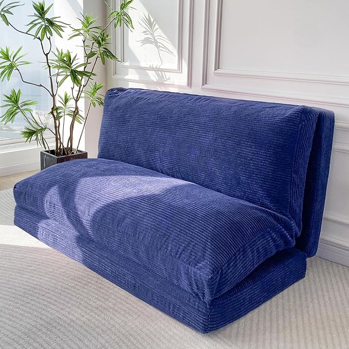 MAXYOYO Folding Sofa Bed, Extra Thick and Long Floor Sofa Convertible Sleeper