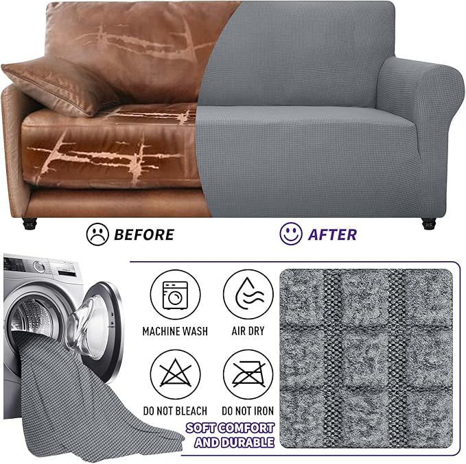 ZNSAYOTX Super Stretch Couch Cover Universal Sofa Covers