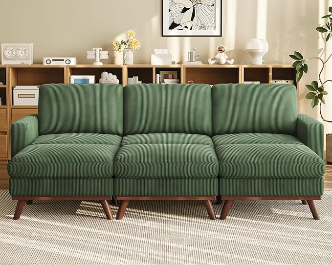 Vesgantti 97" Modular Sectional Sofa Green, Sectional Couch