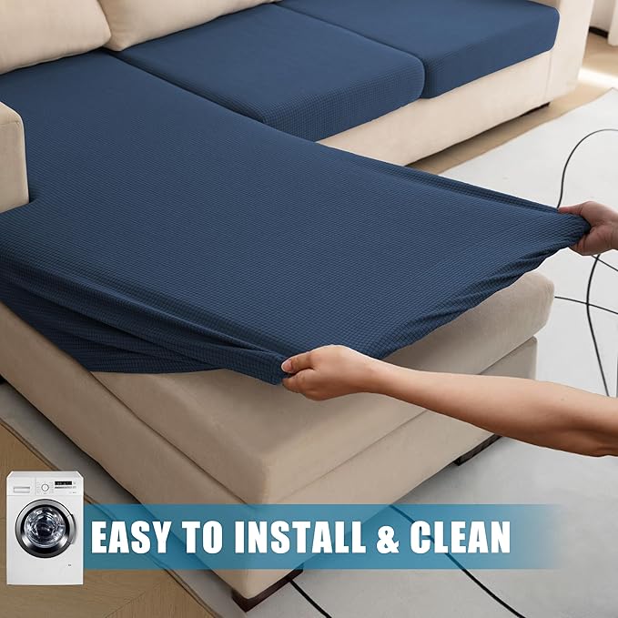 Water Repellent Sectional Couch Covers L Shape, Stretch Sofa Seat Cushion