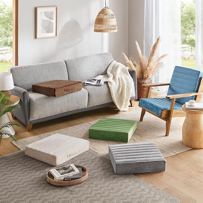 Codi Floor Cushions for Adults, Large Meditation Pillows