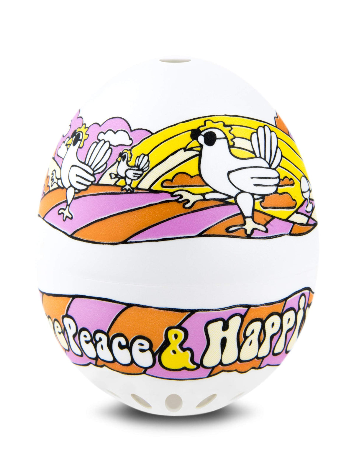 Hippie BeepEgg – Egg Timer for Boiling Eggs – Musical Egg Cooker for Soft, Medium, Hard Boiled Eggs – Food Safe – Singing Floating Egg Timer – Egg Cooker for 3 Levels of Doneness - Brainstream