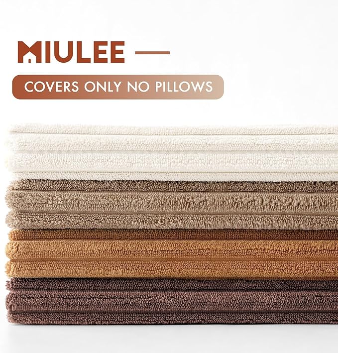 MIULEE Boho Farmhouse Throw Pillow Covers 20x20 Inch Set of 4 Rustic Mordern