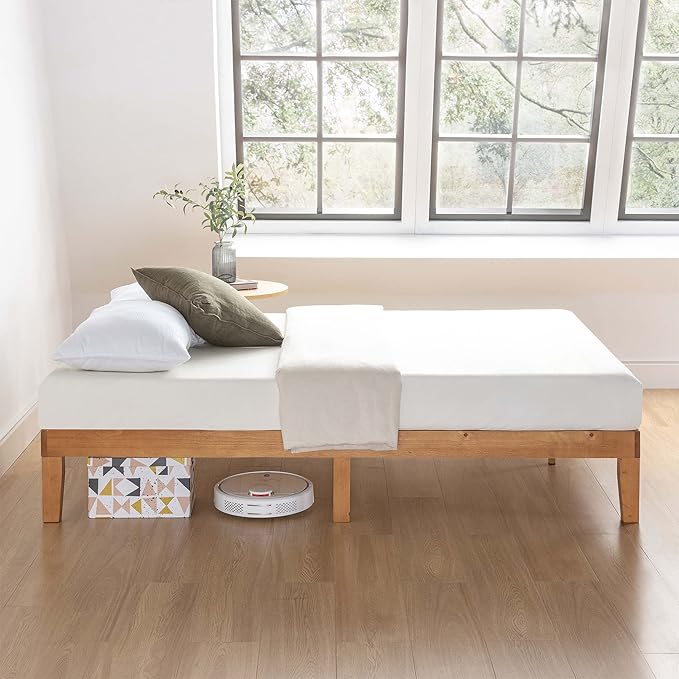 Mellow Naturalista Classic 12-Inch Solid Wood Platform Bed | Wooden Slats