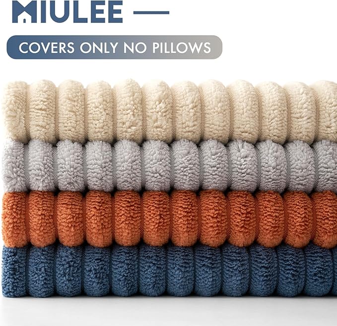 MIULEE Boho Farmhouse Throw Pillow Covers 18x18 Inch Set of 4 Summer Mordern