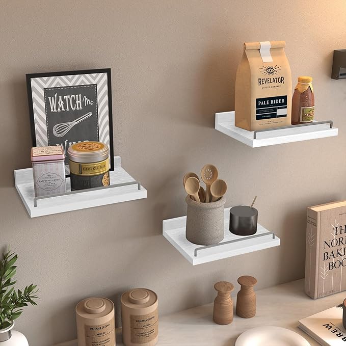 RYOFOBETTO Small Floating Shelf, 6X9 Inches Farmhouse Wall Shelves
