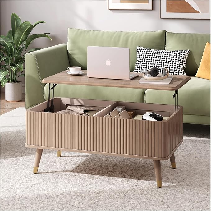 SULIVES Lift Top Coffee Table