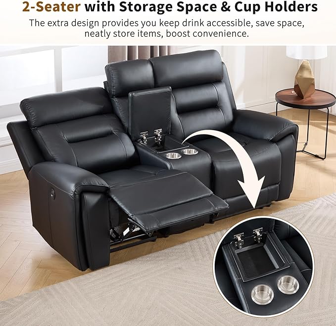 ANJ Power Reclining Loveseat Sofa