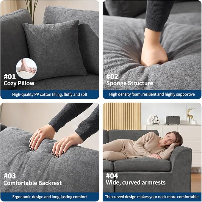 Garvee Modular Sectional Sofa, Sectional Couches