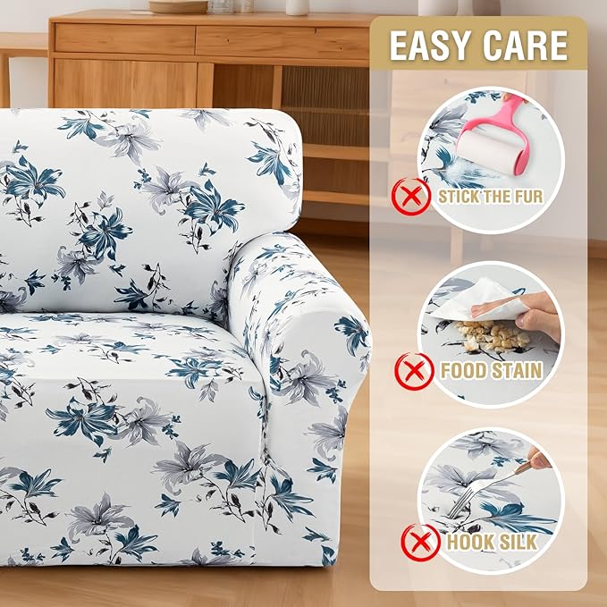 H.VERSAILTEX Floral Pattern Love Seat Covers