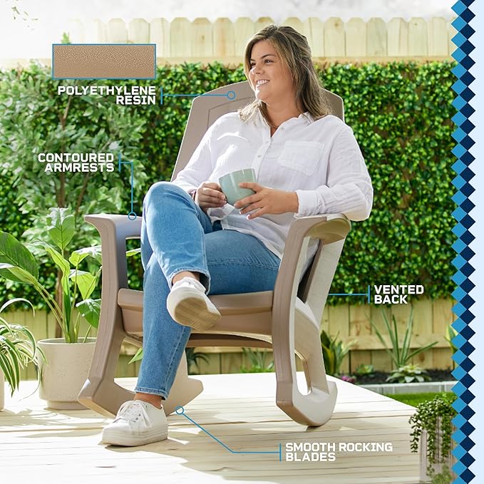 Semco Rockaway Heavy Duty All-Weather Outdoor Rocking Chair Plastics