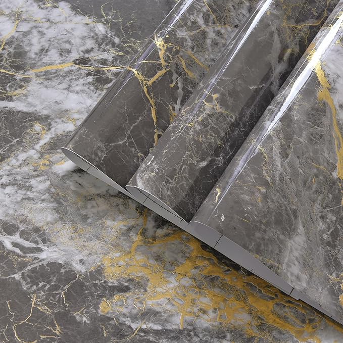 BAYYA Golssy Marble Contact Paper