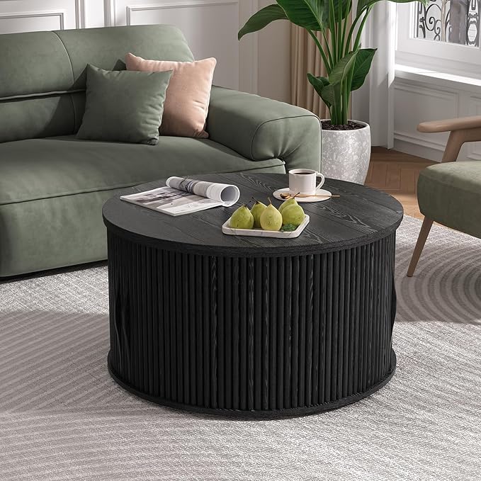 SULIVES Round Coffee Table