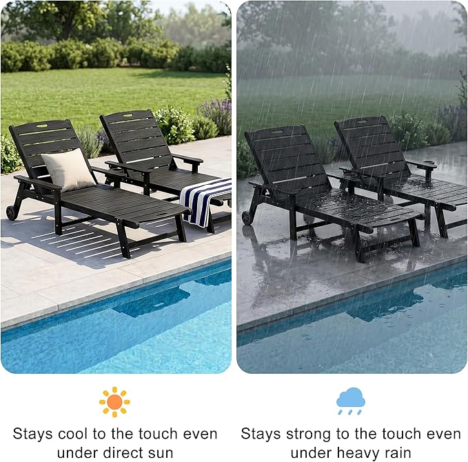 Outdoor Lounge Chair Set of 4