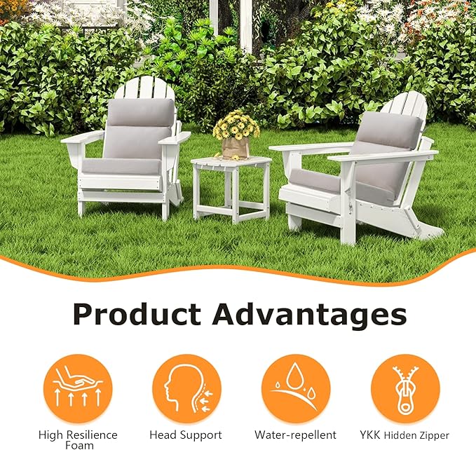 Unimatta Sunbrella Outdoor High Back Chair Cushion Seat Pads, 44 x 21 Inch