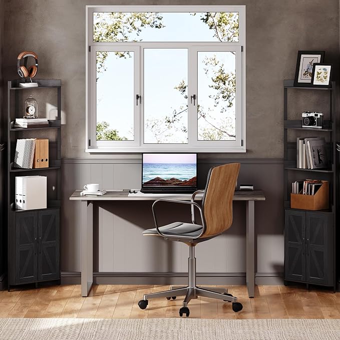 HOOBRO Corner Shelf with Storage, Tall Corner Storage Cabinet, 5-Tier Corner