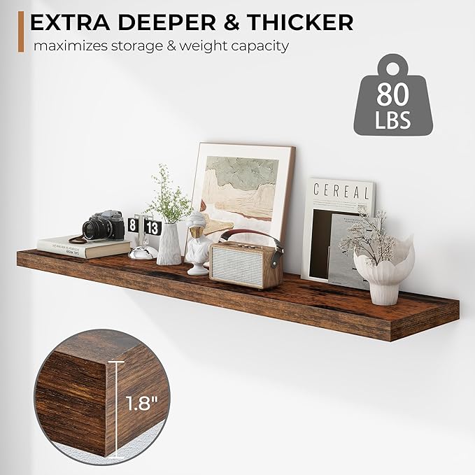Fun Memories 55 Inch Floating Shelves