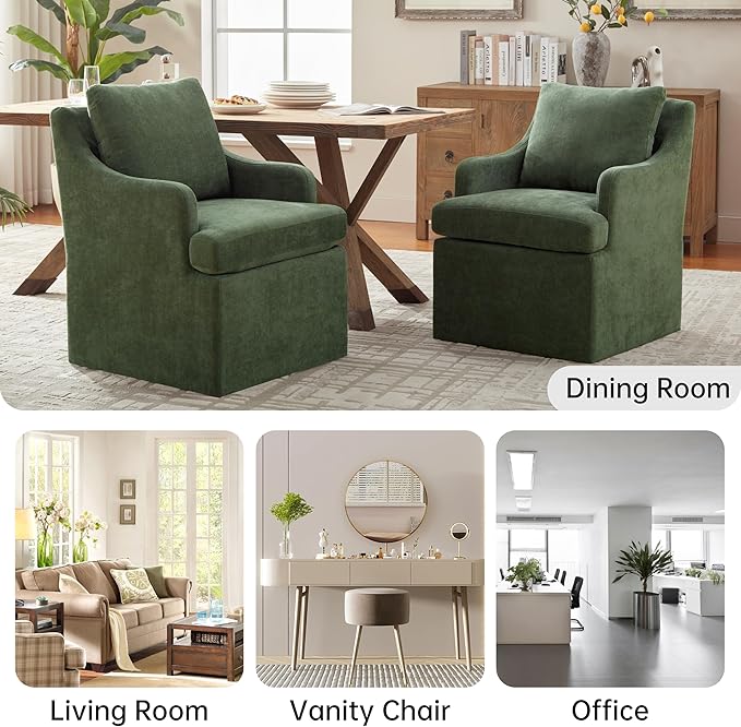 VKNOW Upholstered Dining Chairs Set of 6, Modern Kitchen Chairs Dining Room