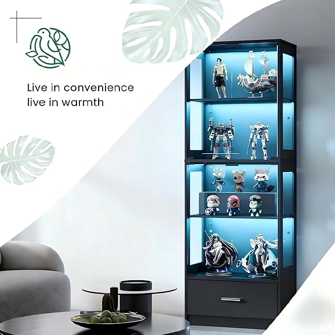 Lamtor Display Cabinet with Glass Doors