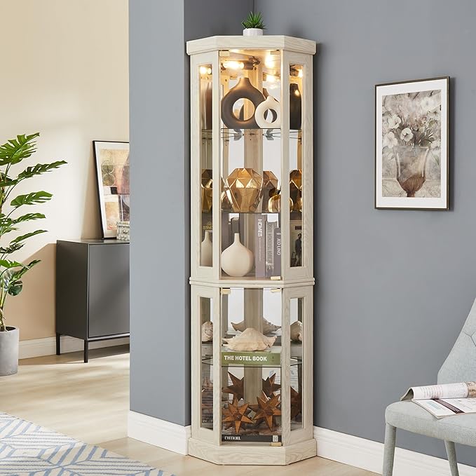 Anwick Corner Display Curio Cabinets