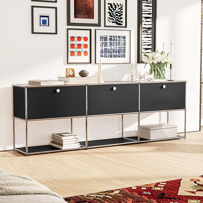 Modern Storage Cabinet Versatile Free-Standing Organizer