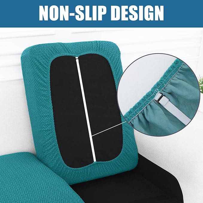 Smiry Waterproof Couch Cushion Covers, Stretch Jacquard Thick Sofa Cushion