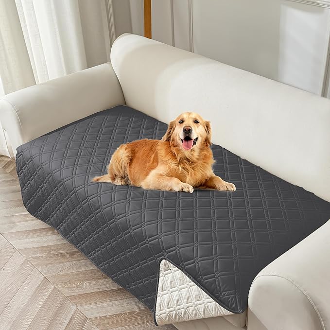 Genina Waterproof Couch Cover, Washable Anti-Slip 51 inch Loveseat Sofa Covers