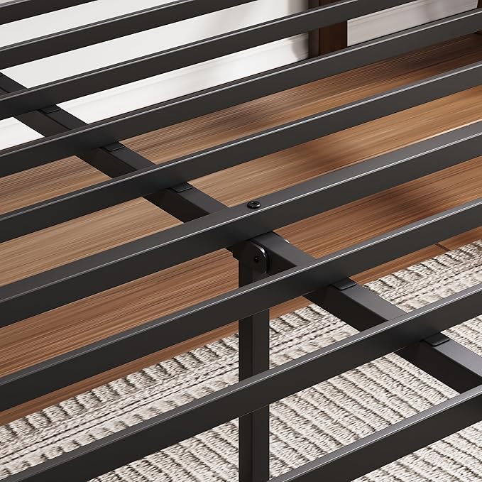 BOSRII 14in High Solid Bamboo Wood Platform Twin XL Bed Frame
