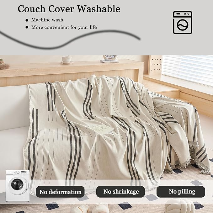 DREAMINGO Couch Cover Reversible Chenille Furniture Protector Sofa Covers