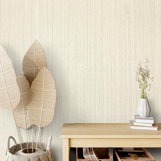 Grasscloth Peel and Stick Wallpaper Modern 15.7in x 118.1in Textured Linen