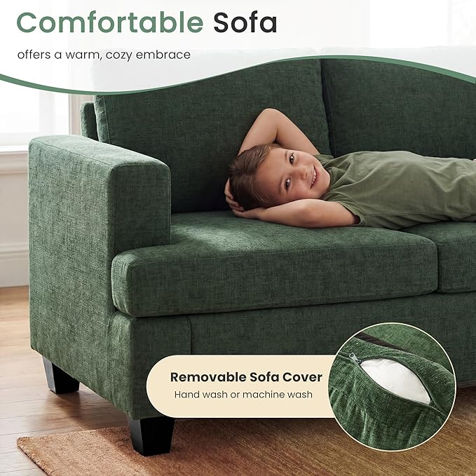 YOUDENOVA Sofa, 63” Comfy Loveseat Sofa