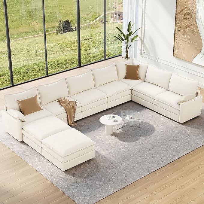Vesgantti Large Modular Sectional Sofa, Big Comfy Cloud Couch