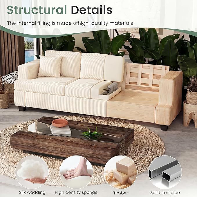 YOUDENOVA 2 Piece Set Comfy Sofa Couch, Loveseat Sofa * 2