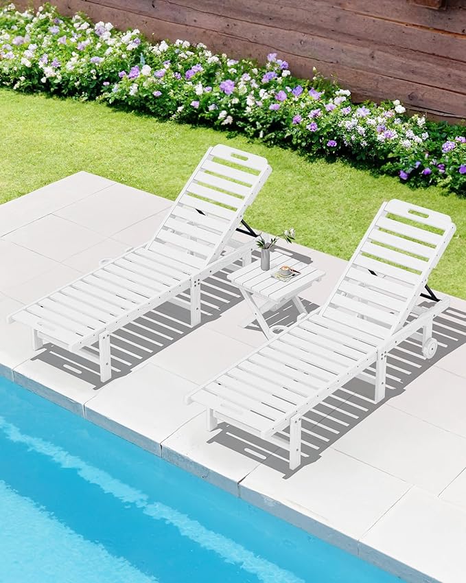 SERWALL Folding Outdoor Side Table Set of 4, Small Adirondack Side Table