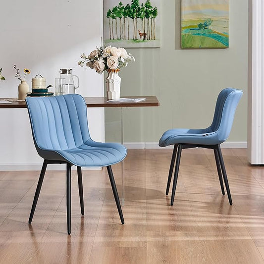 YOUNUOKE Mid-Century Modern Dining Chairs Set of 2, Armless Accent Chair