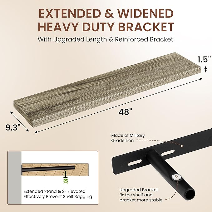 Dreamland 48 Inches Floating Shelves