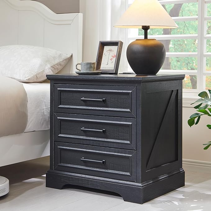 ACCOHOHO Farmhouse Nightstands Set of 2, 22 Inch Wide End Table