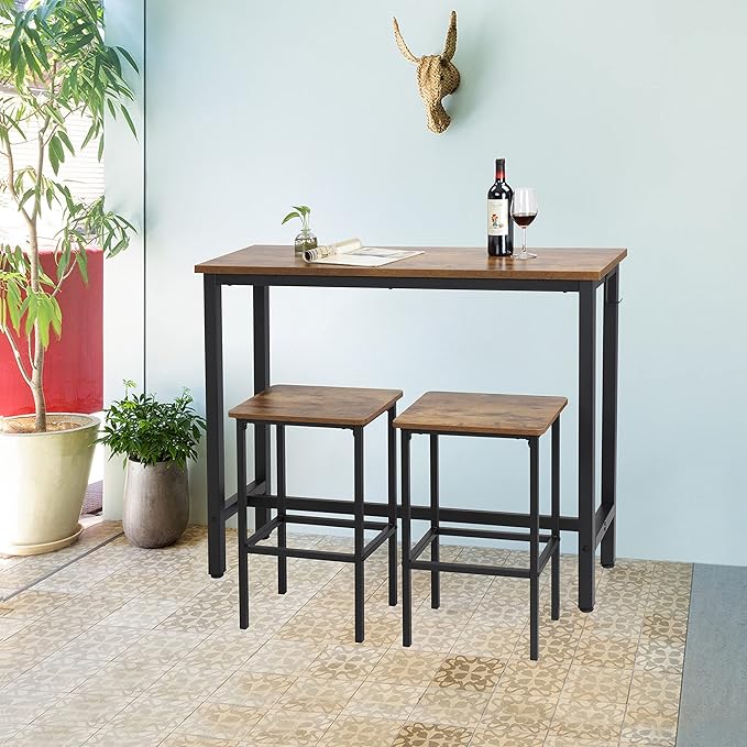 Finnhomy 47" Industrial Bar Table Set