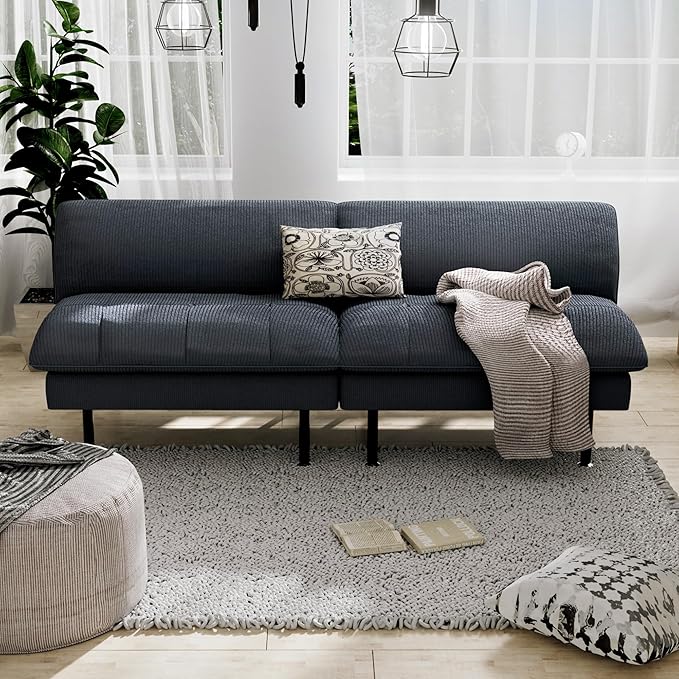Ribilake 3 Sets 70" Futon Sofa Bed, 4 in 1 Multi-Function Couch Sleeper