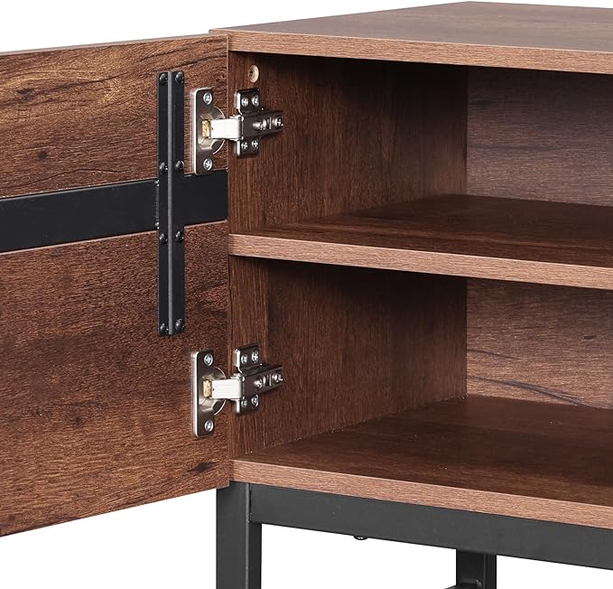 WAMPAT Modern TV Stand for 32-110 Inch TVs, Wood Entertainment Center