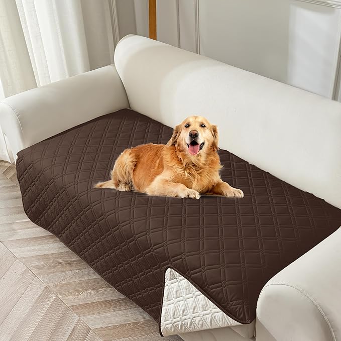 Genina Waterproof Couch Cover, Washable Anti-Slip 78inch Sofa Covers